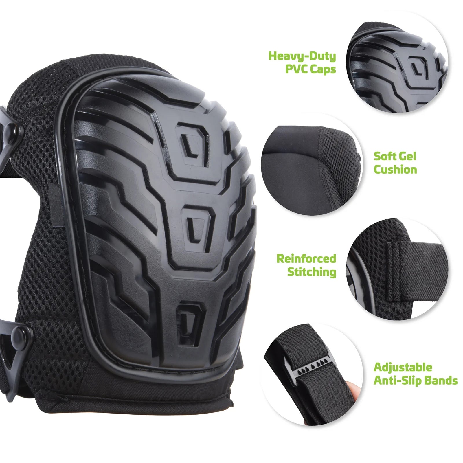 Professional Heavy-Duty Gel Knee Pads with Cut-Resistant Gloves