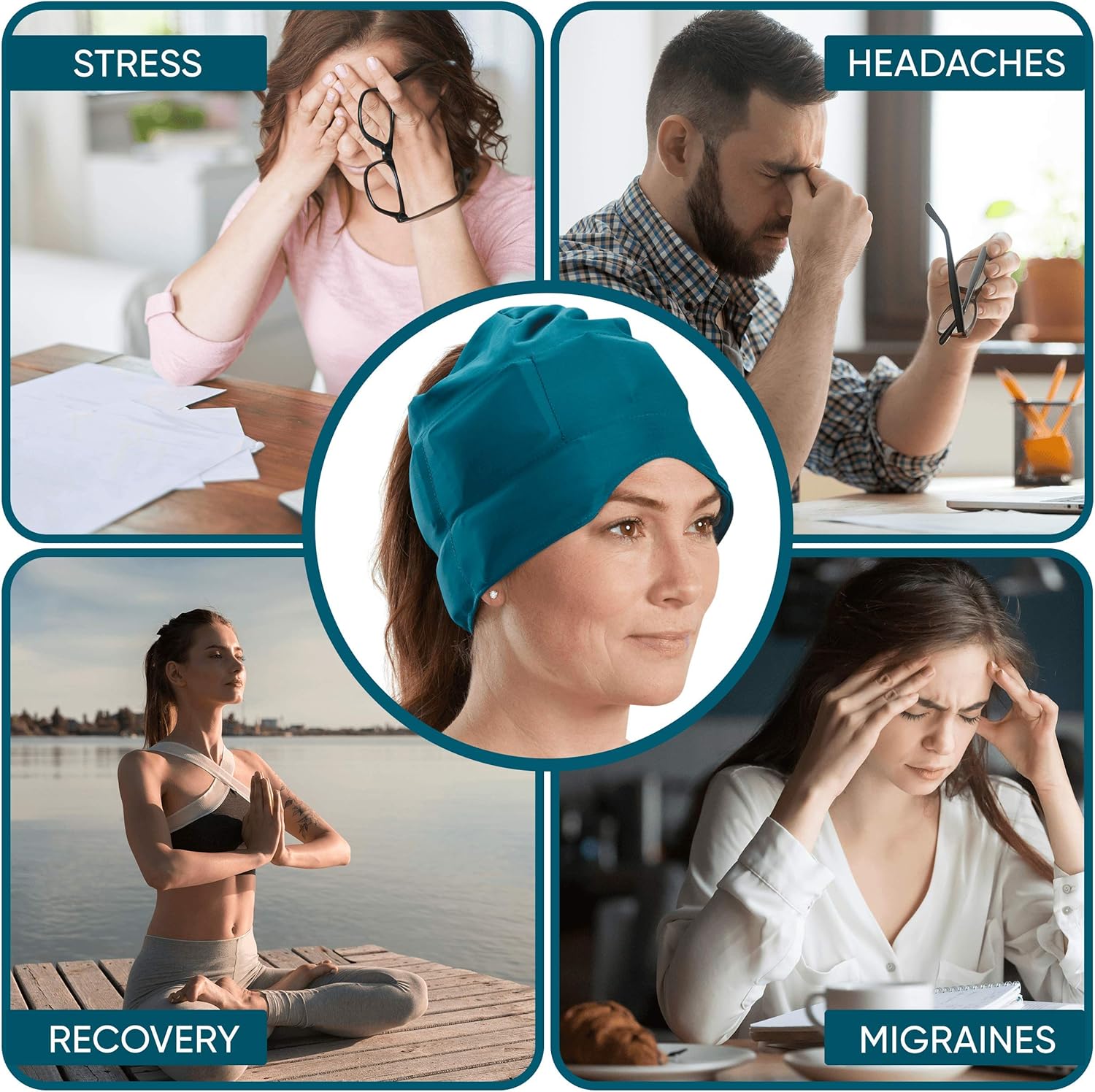 Aculief Migraine Relief Ice Cap – Cold Therapy Hat for Headaches
