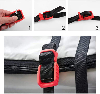 4pk Magma 1" x 3.3' Heavy-Duty Cam Buckle Lashing Straps