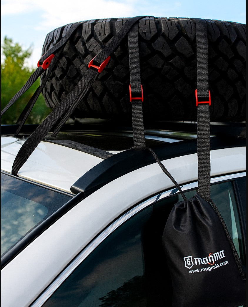 4pk Magma 1" x 3.3' Heavy-Duty Cam Buckle Lashing Straps