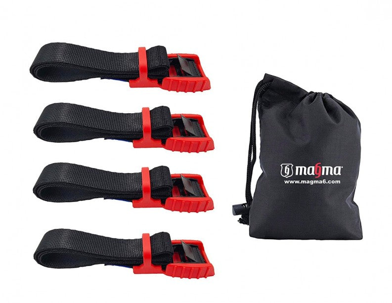 4pk Magma 1" x 3.3' Heavy-Duty Cam Buckle Lashing Straps