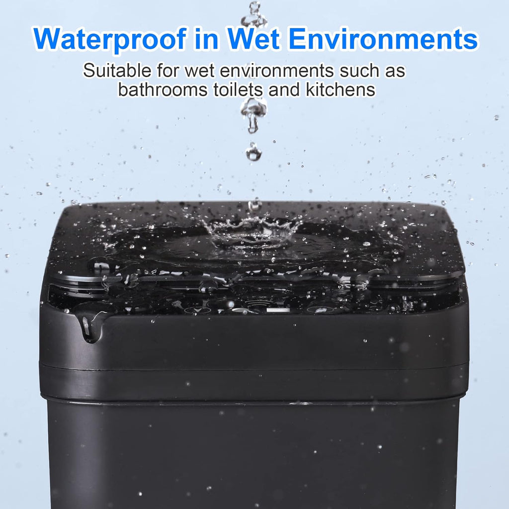 2pk Automatic Touchless Trash Can – 2.2 Gallon Motionless Bin with Lid