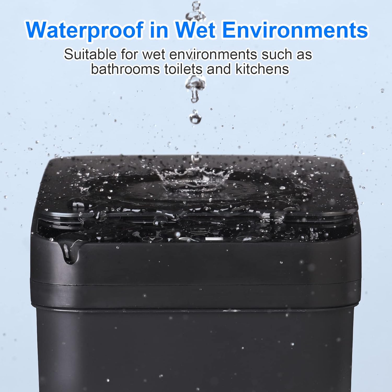 2pk Automatic Touchless Trash Can – 2.2 Gallon Motionless Bin with Lid