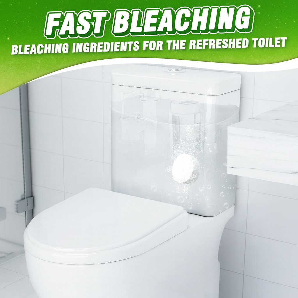 12pk PowerHouse Automatic Toilet Bowl Cleaner – Bleaches with Every Flush, Septic-Safe