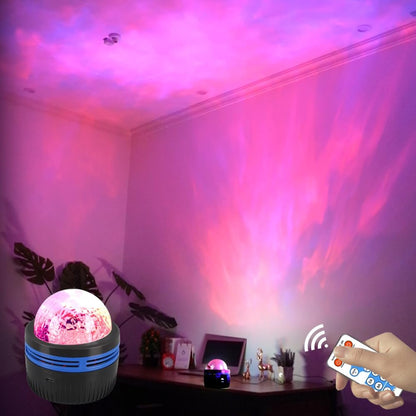 4-in-1 Northern Lights & Ocean Wave Projector – 28 Galaxy Effects, USB-C or AA Power