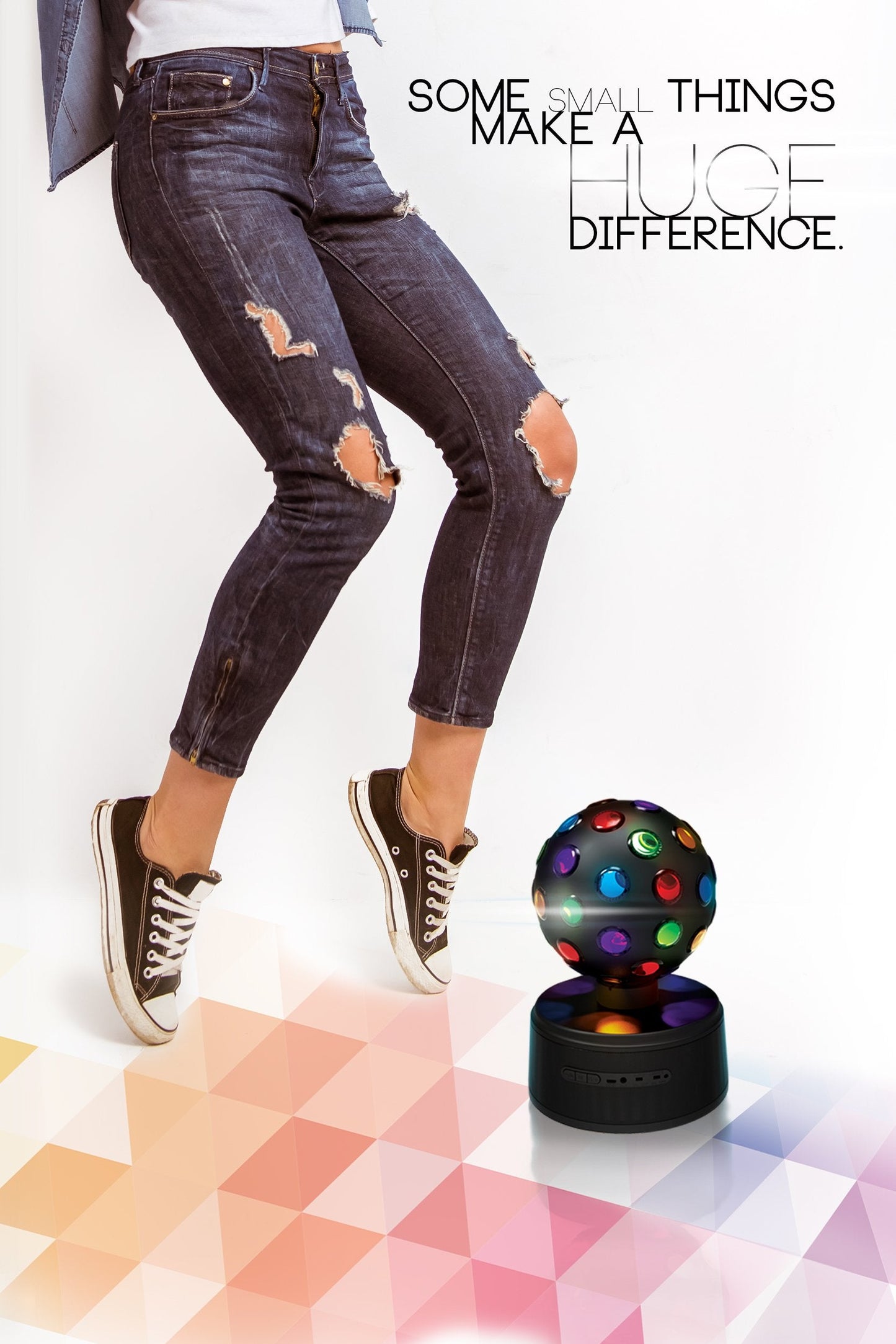 Sharper Image Bluetooth Disco Ball Speaker with LED Lights