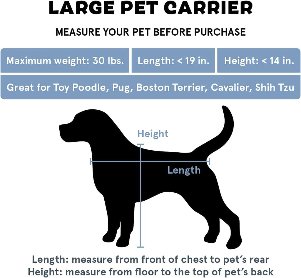 BarkBox Large Dog Travel Carrier – Airline Approved Bed + Toy