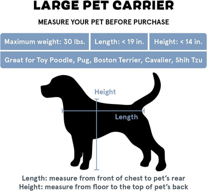 BarkBox Large Dog Travel Carrier – Airline Approved Bed + Toy