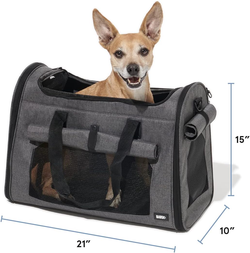 BarkBox Large Dog Travel Carrier – Airline Approved Bed + Toy