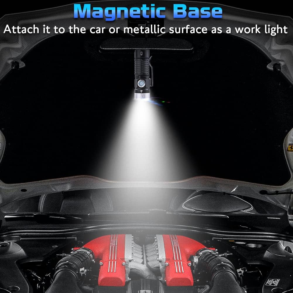 EDC Magnetic Rechargeable Tacticle Flashlight – 500 Lumens, Firearm Compatible