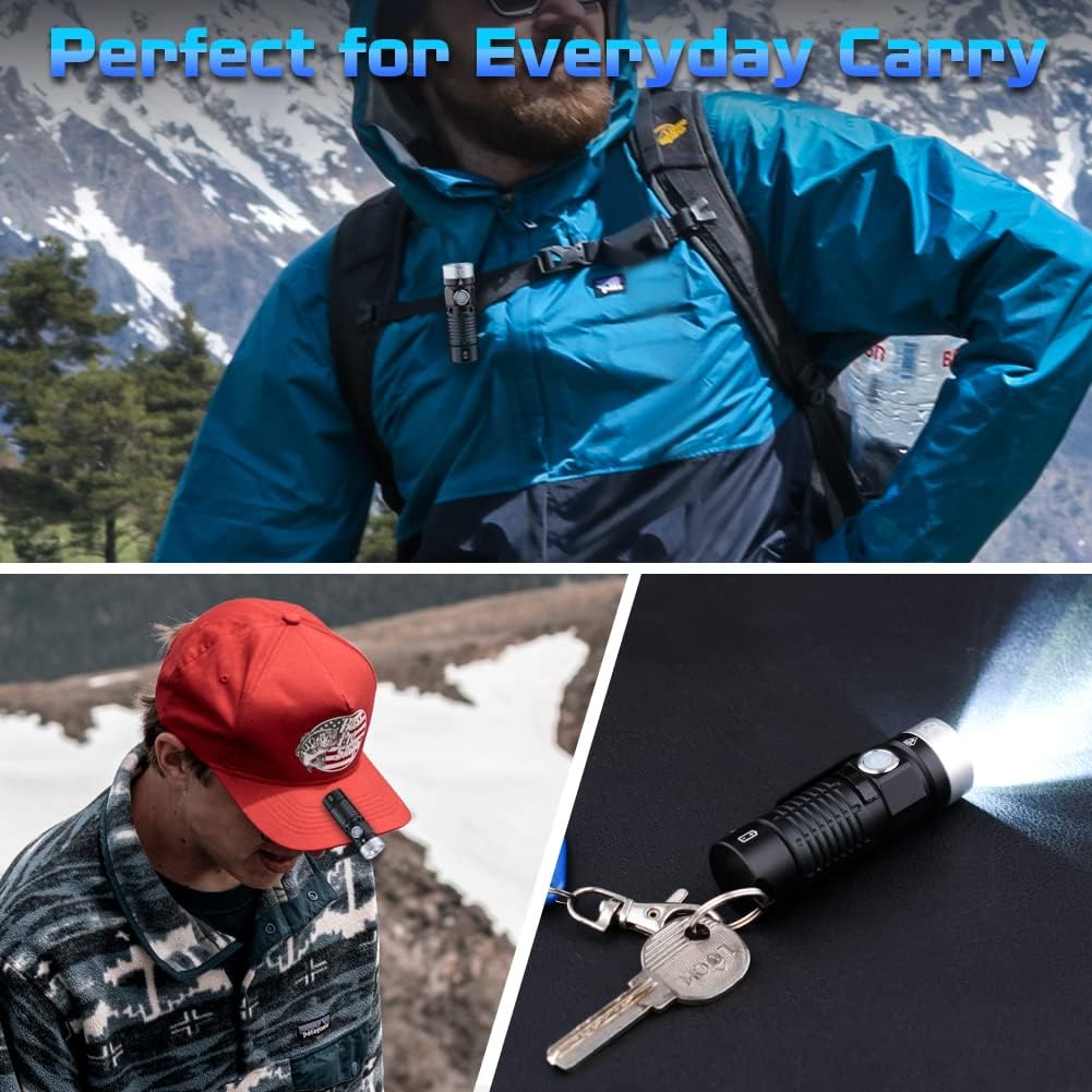 EDC Magnetic Rechargeable Tacticle Flashlight – 500 Lumens, Firearm Compatible