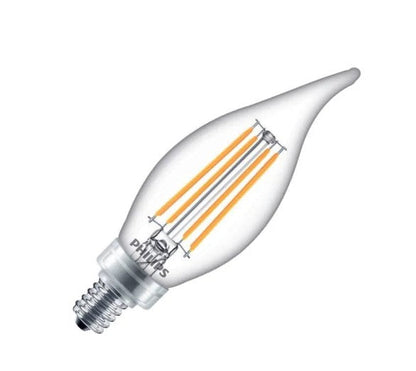 6pk Philips 4.5W Dimmable Candelabra Bulbs – Clear 2700K