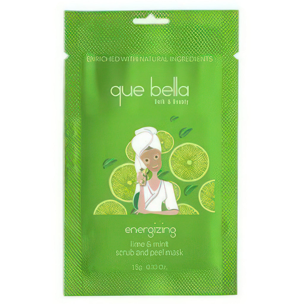 Que Bella Facial Scrubs & Masks – Exfoliating, Hydrating, and Purifying Single-Use Treatments