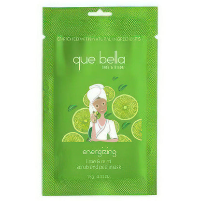 Que Bella Facial Scrubs & Masks – Exfoliating, Hydrating, and Purifying Single-Use Treatments