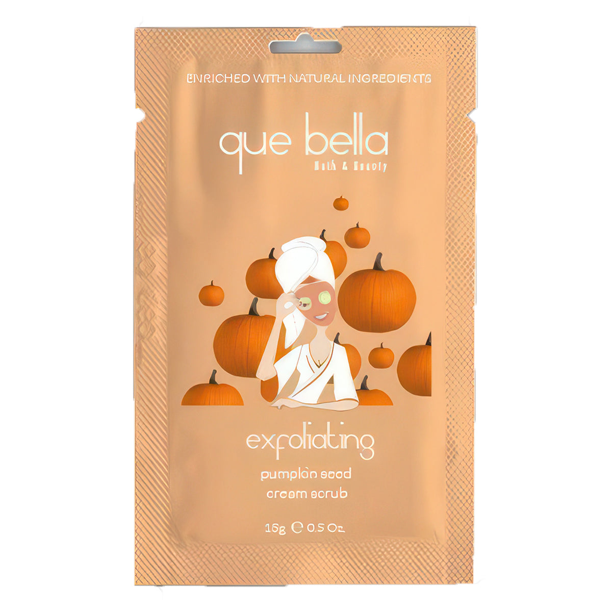 Que Bella Facial Scrubs & Masks – Exfoliating, Hydrating, and Purifying Single-Use Treatments