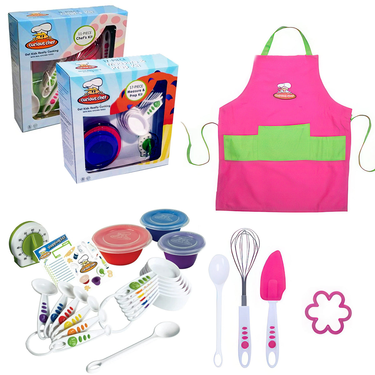 28pc Curious Chef Kids Measure & Prep Kit – Real, BPA-Free, Dishwasher Safe