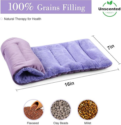 SuzziPad 7" x 16" Microwave Heating Pad – Flaxseed, Millet & Clay Beads