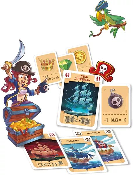 Clementoni Tortuga Pirate Card Game – Ships & Treasures Adventure