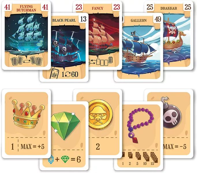 Clementoni Tortuga Pirate Card Game – Ships & Treasures Adventure