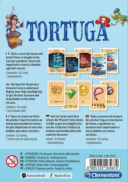 Clementoni Tortuga Pirate Card Game – Ships & Treasures Adventure