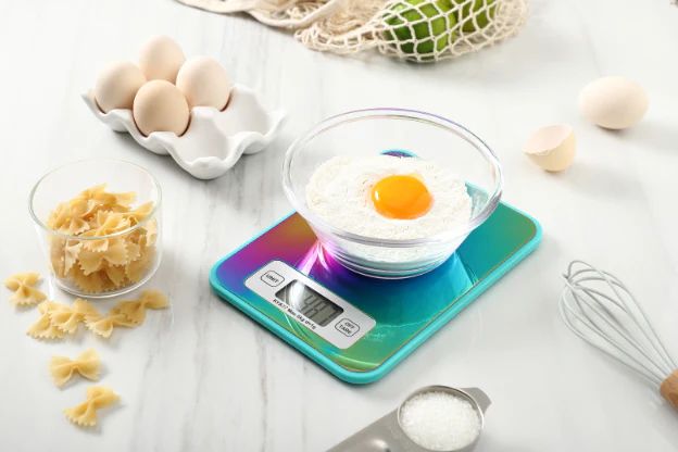 Marco Almond Rainbow Titanium Digital Kitchen Scale – Ultra-Thin, High-Precision