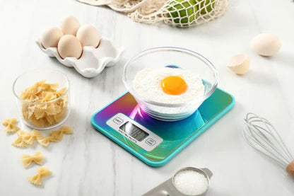 Marco Almond Rainbow Titanium Digital Kitchen Scale – Ultra-Thin, High-Precision