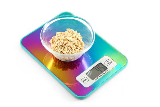 Marco Almond Rainbow Titanium Digital Kitchen Scale – Ultra-Thin, High-Precision