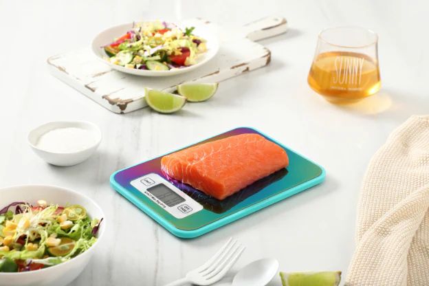 Marco Almond Rainbow Titanium Digital Kitchen Scale – Ultra-Thin, High-Precision