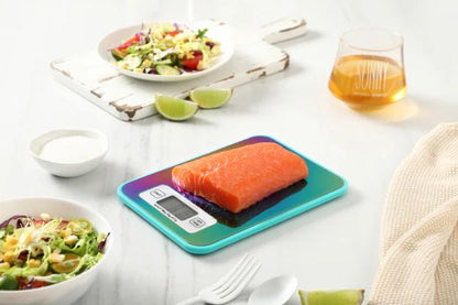 Marco Almond Rainbow Titanium Digital Kitchen Scale – Ultra-Thin, High-Precision
