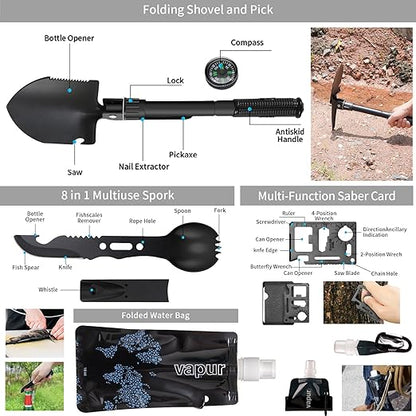 145-Piece Emergency Survival & First Aid Kit – Compact Outdoor Trauma Gear