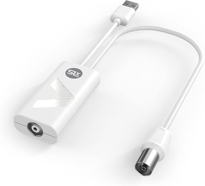 SLx USB-Powered TV Signal Booster – 1-Way Aerial Amplifier with 4G/5G Filter & Adjustable Gain