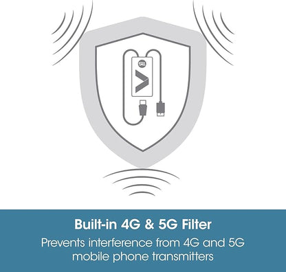 SLx USB-Powered TV Signal Booster – 1-Way Aerial Amplifier with 4G/5G Filter & Adjustable Gain