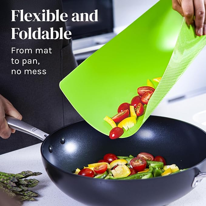 6pk Extra Thick Flexible Plastic Cutting Board Mats – EZ-Grip, Dishwasher Safe