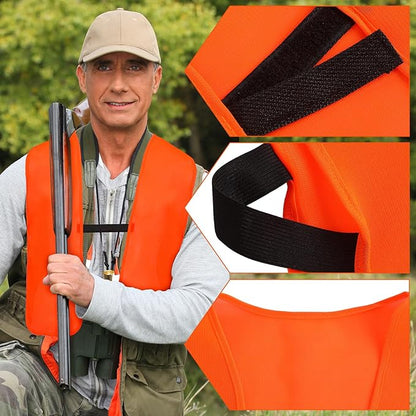 Adult Visibility Hunting Vest – Blaze Orange Safety Gear