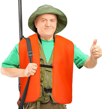 Adult Visibility Hunting Vest – Blaze Orange Safety Gear
