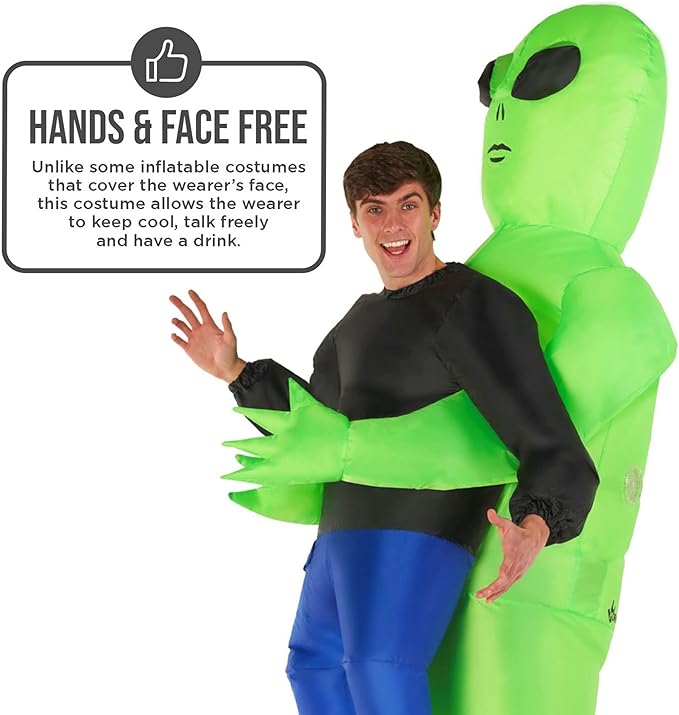 Alien Abduction Inflatable Costume – Adult One-Size with Fan