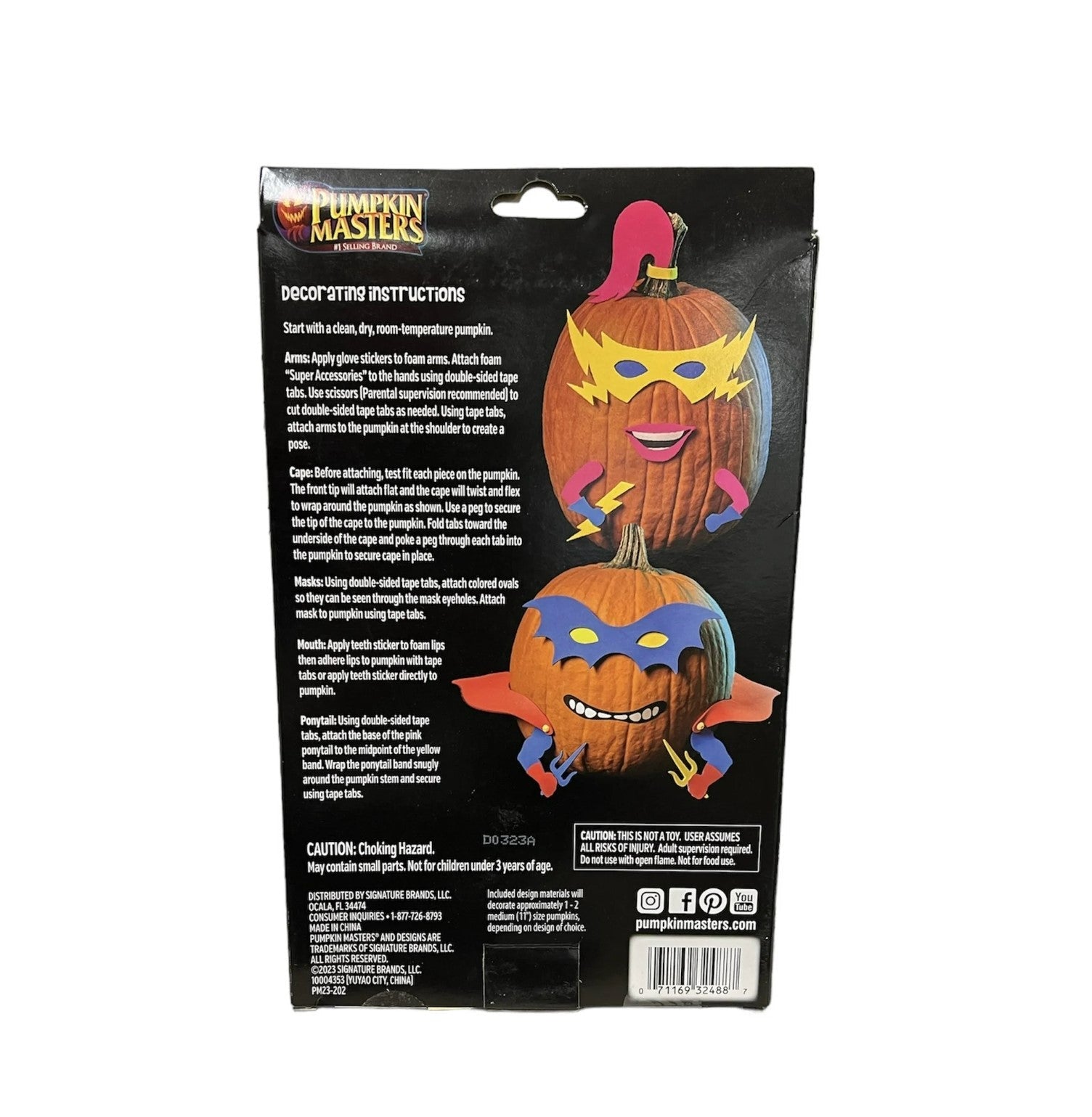 Pumpkin Masters Superheroes Pumpkin Decorating Kit – Style 2 Pumpkins