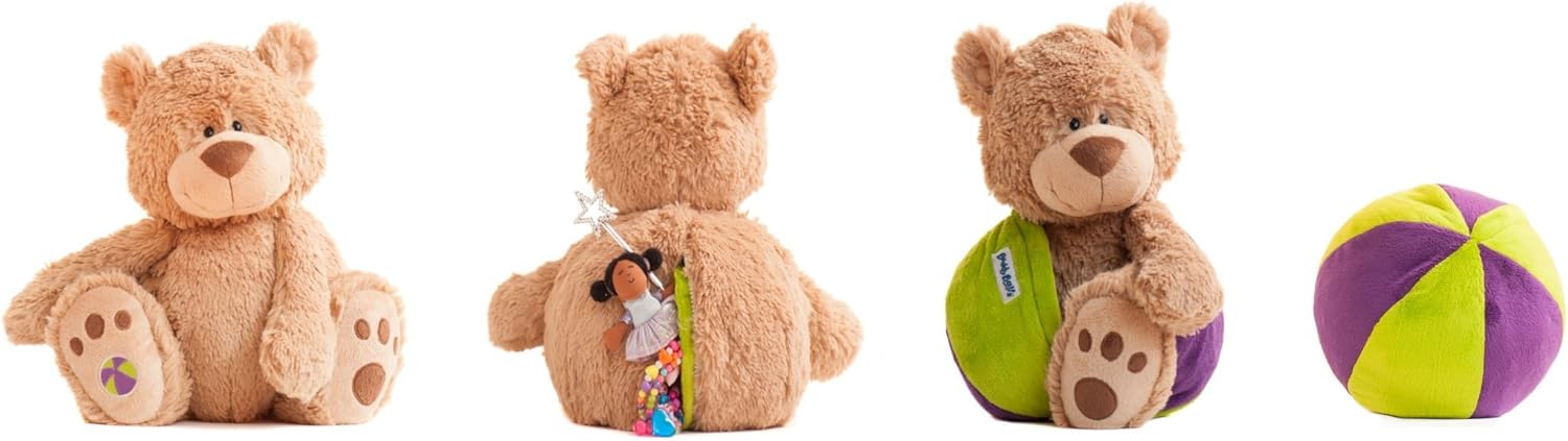 Buddy Balls Teddy Bear Convertible Plush Toy & Storage – Meet Max or Eva