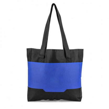 3pk Center Lane Pocket Tote Bag – Blue Reusable Shopping & Beach Bag