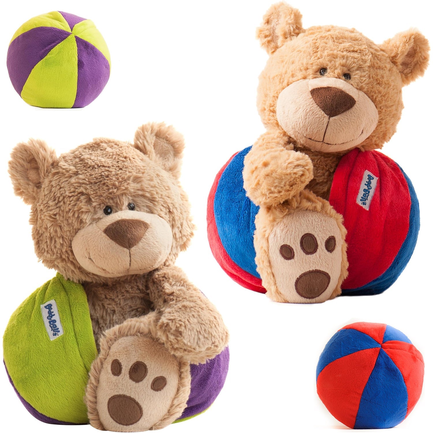 Buddy Balls Teddy Bear Convertible Plush Toy & Storage – Meet Max or Eva