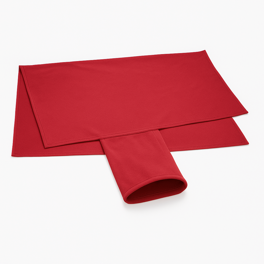 48″ x 52″ Fleece Blanket With Attached Drawstring Backpack For Travel