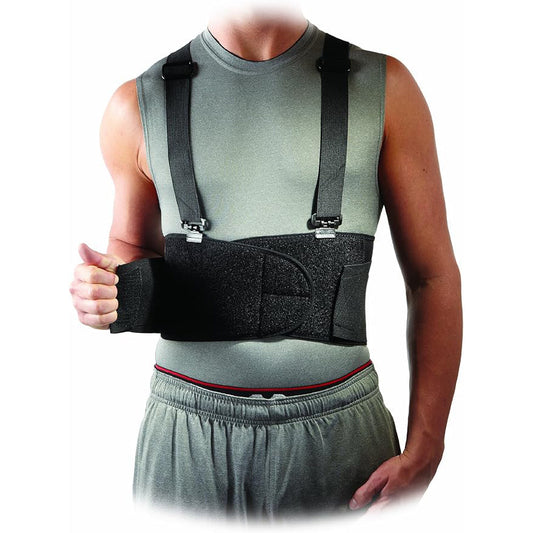McDavid 496 Back Support with Suspenders – Adjustable Back Brace Regular or Large