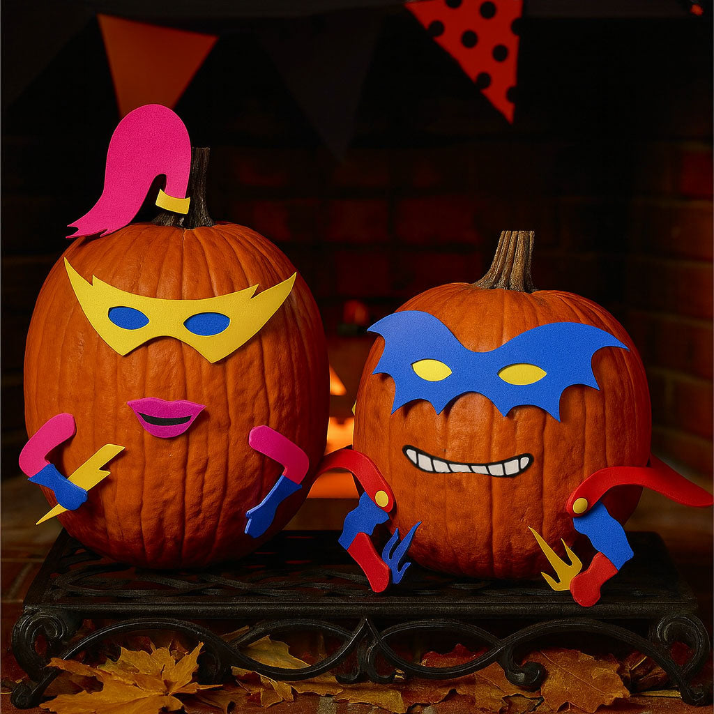 Pumpkin Masters Superheroes Pumpkin Decorating Kit – Style 2 Pumpkins