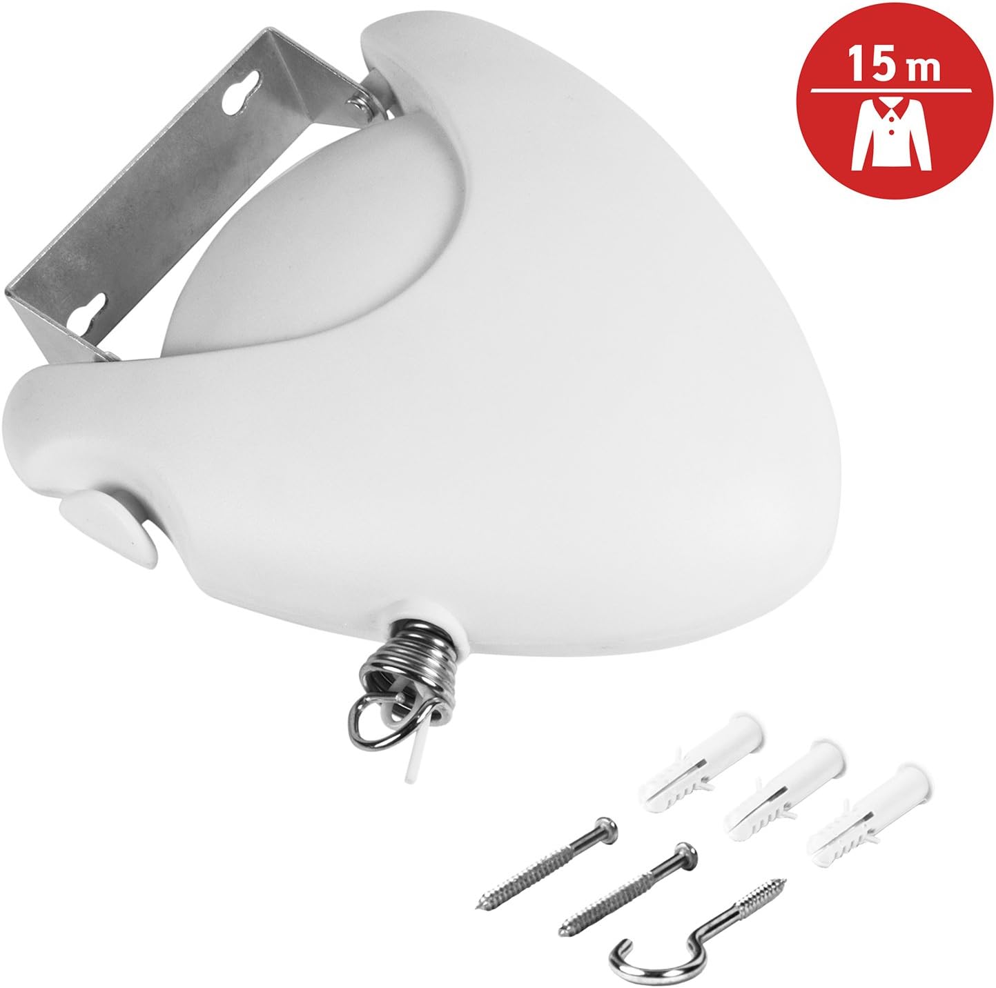 Tatkraft Strong Retractable Clothesline – 49ft Automatic Heavy-Duty Outdoor Dryer