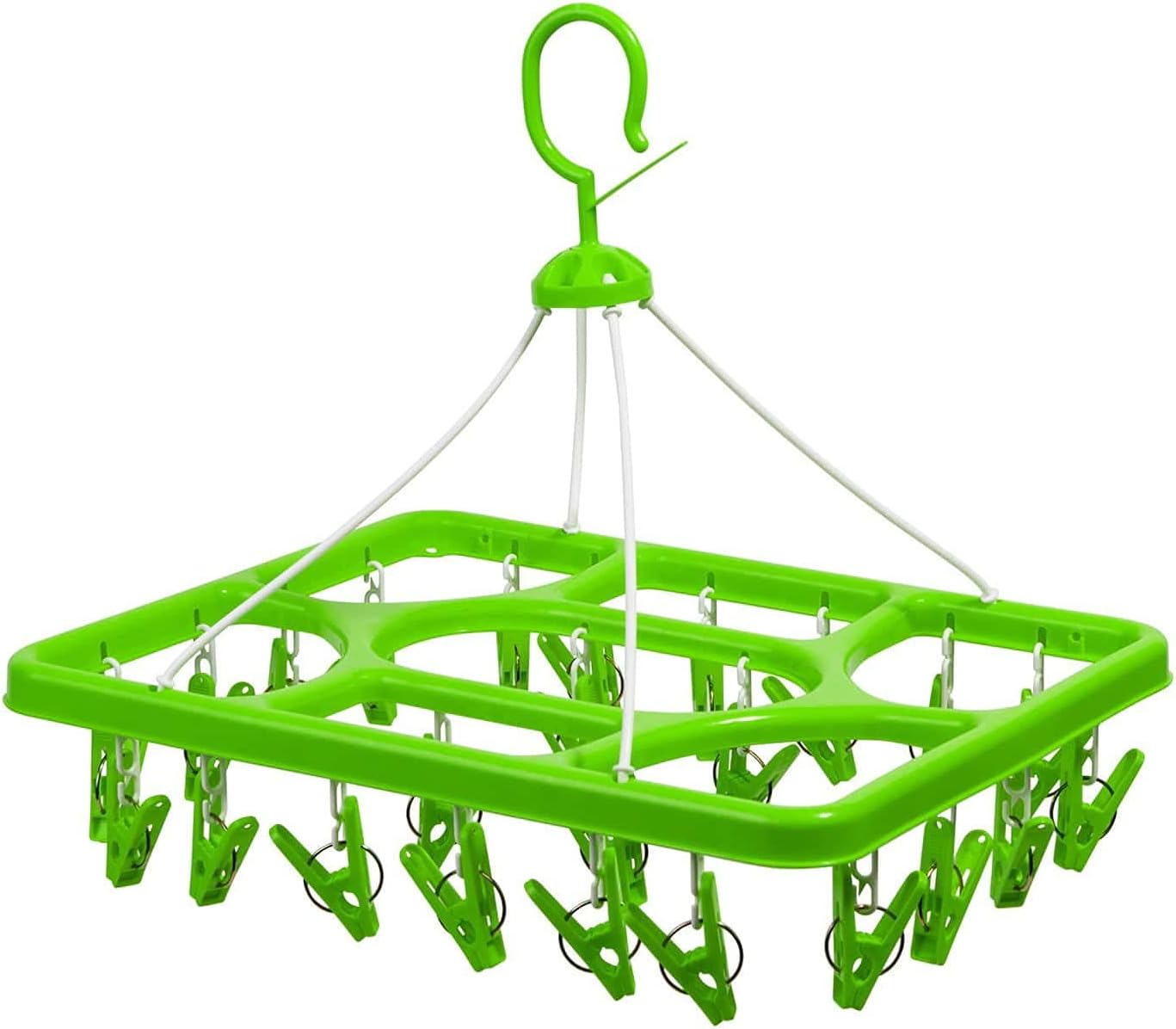 Tatkraft Laundry Drying Hanging Rack – 24 Clip Portable Clothes Dryer