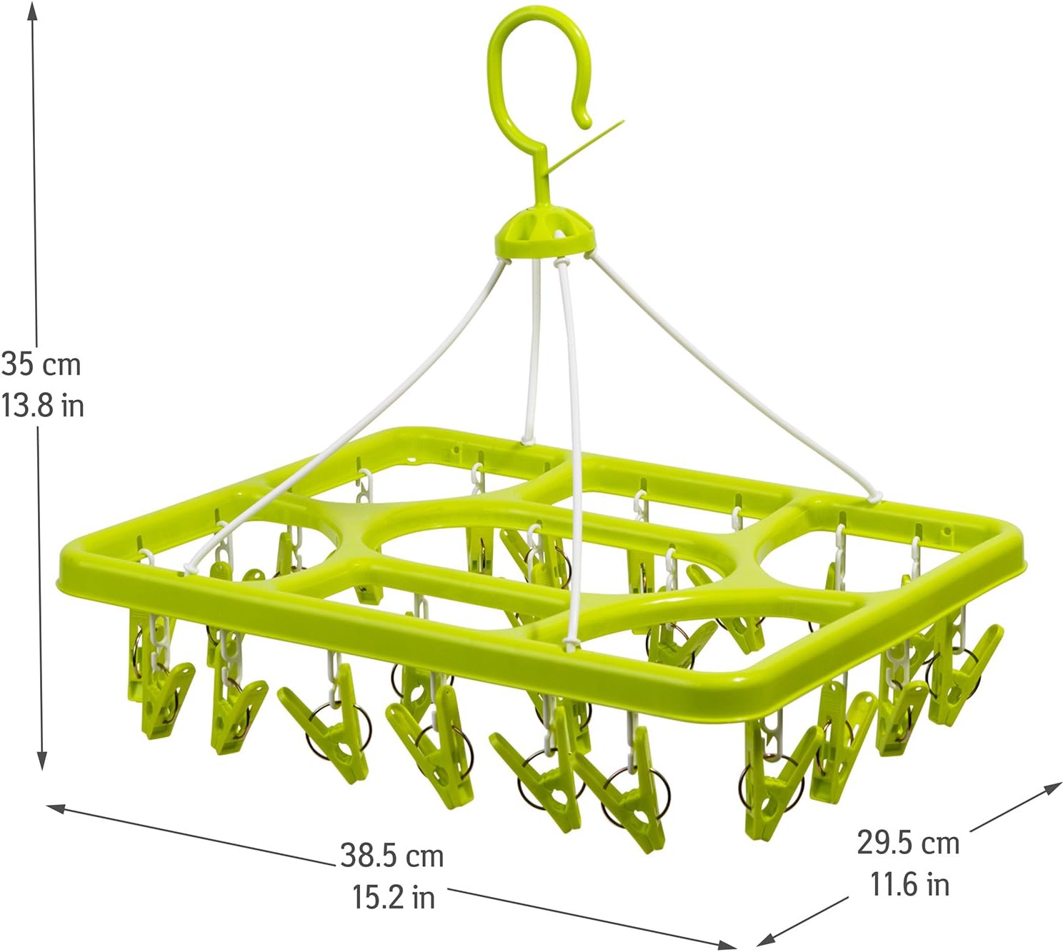 Tatkraft Laundry Drying Hanging Rack – 24 Clip Portable Clothes Dryer