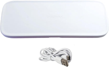 ENTERMAX Dual Wireless Charging Pad – 18W Fast Qi Charger for iPhone, Samsung & AirPods