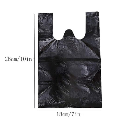300pc Small Black Sanitary Napkin Disposal Bags with Handles – Hygiene & Travel Trash Bags