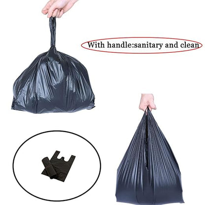 300pc Small Black Sanitary Napkin Disposal Bags with Handles – Hygiene & Travel Trash Bags