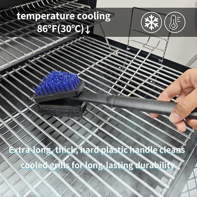 Nylon Grill Brush – No Wire Bristle BBQ Cleaning Kit with Safe Scraper